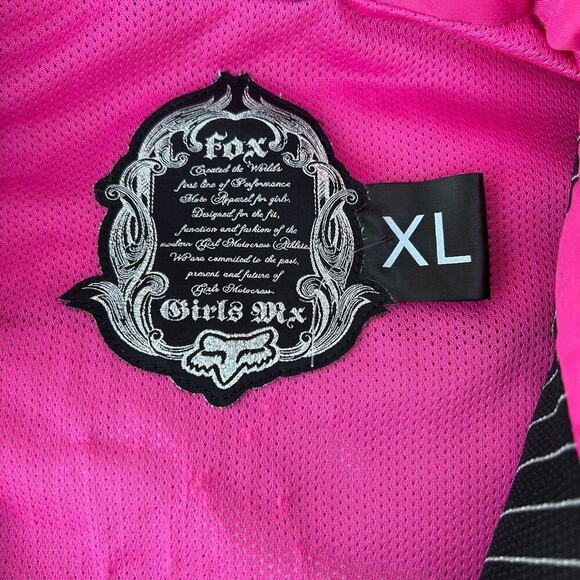 FOX jacket. Racing moto MX. Black with white stripe. Women's size XL - Picture 5 of 12